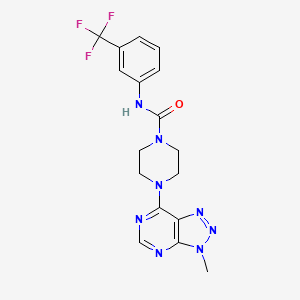 4-{3-methyl-3H-[1,2,3]triazolo[4,5-d]pyrimidin-7-yl}-N-[3-(trifluoromethyl)phenyl]piperazine-1-carboxamide