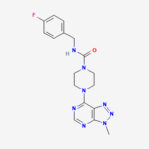 molecular formula C17H19FN8O B6534256 N-[(4-fluorophenyl)methyl]-4-{3-methyl-3H-[1,2,3]triazolo[4,5-d]pyrimidin-7-yl}piperazine-1-carboxamide CAS No. 1058388-22-9