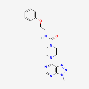 molecular formula C18H22N8O2 B6534260 4-{3-methyl-3H-[1,2,3]triazolo[4,5-d]pyrimidin-7-yl}-N-(2-phenoxyethyl)piperazine-1-carboxamide CAS No. 1058205-91-6