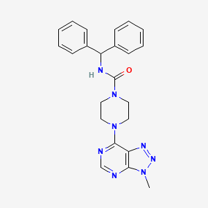 molecular formula C23H24N8O B6534261 N-(diphenylmethyl)-4-{3-methyl-3H-[1,2,3]triazolo[4,5-d]pyrimidin-7-yl}piperazine-1-carboxamide CAS No. 1058388-24-1