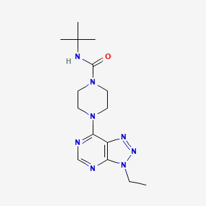 molecular formula C15H24N8O B6534264 N-tert-butyl-4-{3-ethyl-3H-[1,2,3]triazolo[4,5-d]pyrimidin-7-yl}piperazine-1-carboxamide CAS No. 1058205-92-7