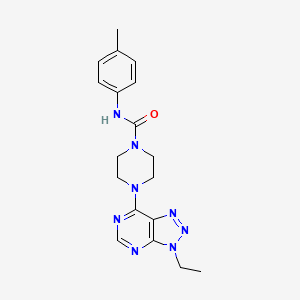 molecular formula C18H22N8O B6534275 4-{3-ethyl-3H-[1,2,3]triazolo[4,5-d]pyrimidin-7-yl}-N-(4-methylphenyl)piperazine-1-carboxamide CAS No. 1058457-74-1