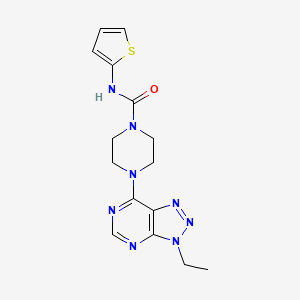 molecular formula C15H18N8OS B6534282 4-{3-ethyl-3H-[1,2,3]triazolo[4,5-d]pyrimidin-7-yl}-N-(thiophen-2-yl)piperazine-1-carboxamide CAS No. 1058247-80-5