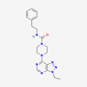 4-{3-ethyl-3H-[1,2,3]triazolo[4,5-d]pyrimidin-7-yl}-N-(2-phenylethyl)piperazine-1-carboxamide