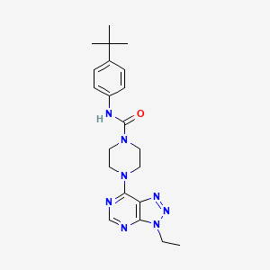 molecular formula C21H28N8O B6534302 N-(4-tert-butylphenyl)-4-{3-ethyl-3H-[1,2,3]triazolo[4,5-d]pyrimidin-7-yl}piperazine-1-carboxamide CAS No. 1058182-98-1
