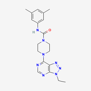 molecular formula C19H24N8O B6534304 N-(3,5-dimethylphenyl)-4-{3-ethyl-3H-[1,2,3]triazolo[4,5-d]pyrimidin-7-yl}piperazine-1-carboxamide CAS No. 1058247-83-8