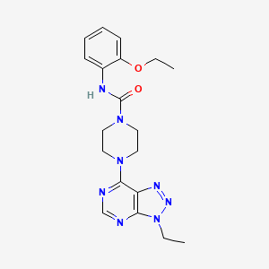 molecular formula C19H24N8O2 B6534324 N-(2-ethoxyphenyl)-4-{3-ethyl-3H-[1,2,3]triazolo[4,5-d]pyrimidin-7-yl}piperazine-1-carboxamide CAS No. 1058247-84-9