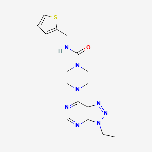 4-{3-ethyl-3H-[1,2,3]triazolo[4,5-d]pyrimidin-7-yl}-N-[(thiophen-2-yl)methyl]piperazine-1-carboxamide