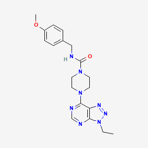 molecular formula C19H24N8O2 B6534349 4-{3-ethyl-3H-[1,2,3]triazolo[4,5-d]pyrimidin-7-yl}-N-[(4-methoxyphenyl)methyl]piperazine-1-carboxamide CAS No. 1058183-01-9