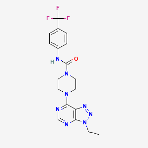 4-{3-ethyl-3H-[1,2,3]triazolo[4,5-d]pyrimidin-7-yl}-N-[4-(trifluoromethyl)phenyl]piperazine-1-carboxamide