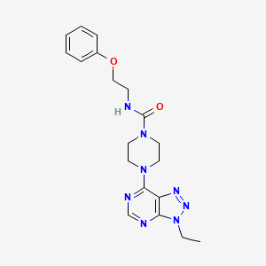 molecular formula C19H24N8O2 B6534371 4-{3-ethyl-3H-[1,2,3]triazolo[4,5-d]pyrimidin-7-yl}-N-(2-phenoxyethyl)piperazine-1-carboxamide CAS No. 1058183-04-2