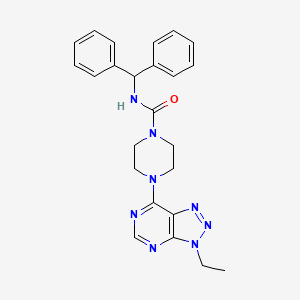 molecular formula C24H26N8O B6534374 N-(diphenylmethyl)-4-{3-ethyl-3H-[1,2,3]triazolo[4,5-d]pyrimidin-7-yl}piperazine-1-carboxamide CAS No. 1058247-89-4