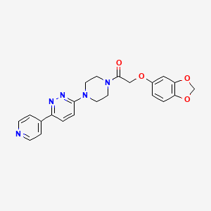 2-(2H-1,3-benzodioxol-5-yloxy)-1-{4-[6-(pyridin-4-yl)pyridazin-3-yl]piperazin-1-yl}ethan-1-one