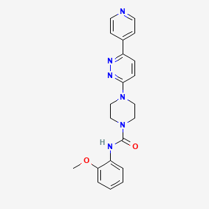 molecular formula C21H22N6O2 B6534387 N-(2-methoxyphenyl)-4-[6-(pyridin-4-yl)pyridazin-3-yl]piperazine-1-carboxamide CAS No. 1060210-37-8