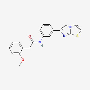 N-(3-{imidazo[2,1-b][1,3]thiazol-6-yl}phenyl)-2-(2-methoxyphenyl)acetamide