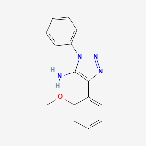 molecular formula C15H14N4O B6534402 4-(2-methoxyphenyl)-1-phenyl-1H-1,2,3-triazol-5-amine CAS No. 1493572-29-4