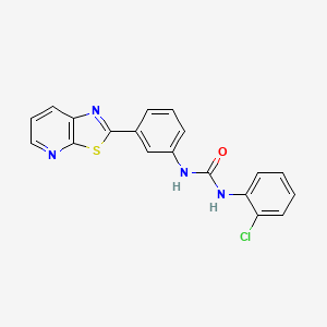 molecular formula C19H13ClN4OS B6534407 1-(2-chlorophenyl)-3-(3-{[1,3]thiazolo[5,4-b]pyridin-2-yl}phenyl)urea CAS No. 1060177-82-3
