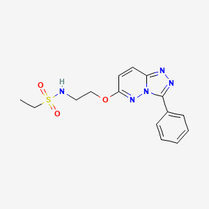 molecular formula C15H17N5O3S B6534415 N-[2-({3-phenyl-[1,2,4]triazolo[4,3-b]pyridazin-6-yl}oxy)ethyl]ethane-1-sulfonamide CAS No. 1021214-81-2