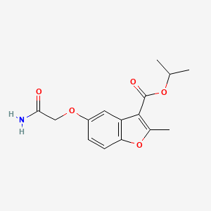 molecular formula C15H17NO5 B6534428 propan-2-yl 5-(carbamoylmethoxy)-2-methyl-1-benzofuran-3-carboxylate CAS No. 300674-09-3
