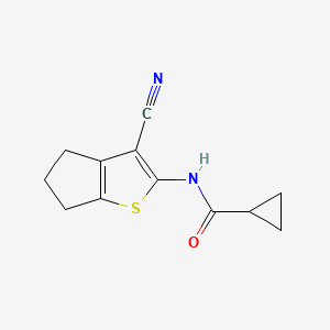 molecular formula C12H12N2OS B6534438 N-{3-cyano-4H,5H,6H-cyclopenta[b]thiophen-2-yl}cyclopropanecarboxamide CAS No. 444931-51-5