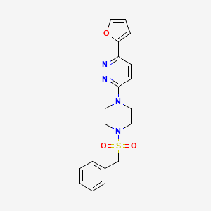 molecular formula C19H20N4O3S B6534453 3-(furan-2-yl)-6-(4-phenylmethanesulfonylpiperazin-1-yl)pyridazine CAS No. 1021250-72-5