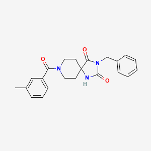 molecular formula C22H23N3O3 B6534457 3-benzyl-8-(3-methylbenzoyl)-1,3,8-triazaspiro[4.5]decane-2,4-dione CAS No. 1574612-90-0