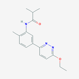 molecular formula C17H21N3O2 B6534464 N-[5-(6-ethoxypyridazin-3-yl)-2-methylphenyl]-2-methylpropanamide CAS No. 1021223-81-3