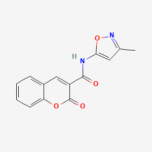 molecular formula C14H10N2O4 B6534540 N-(3-methyl-1,2-oxazol-5-yl)-2-oxo-2H-chromene-3-carboxamide CAS No. 1021224-14-5