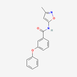 molecular formula C17H14N2O3 B6534562 N-(3-methyl-1,2-oxazol-5-yl)-3-phenoxybenzamide CAS No. 1021224-32-7