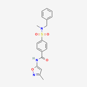 molecular formula C19H19N3O4S B6534564 4-[benzyl(methyl)sulfamoyl]-N-(3-methyl-1,2-oxazol-5-yl)benzamide CAS No. 1021249-98-8
