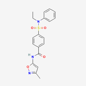4-[ethyl(phenyl)sulfamoyl]-N-(3-methyl-1,2-oxazol-5-yl)benzamide