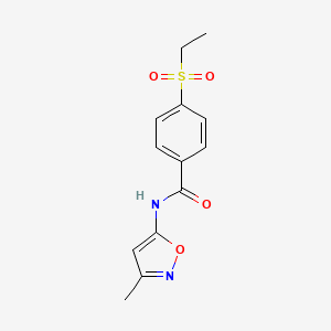 molecular formula C13H14N2O4S B6534586 4-(ethanesulfonyl)-N-(3-methyl-1,2-oxazol-5-yl)benzamide CAS No. 1049292-78-5