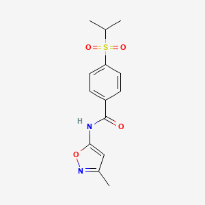 molecular formula C14H16N2O4S B6534614 N-(3-methyl-1,2-oxazol-5-yl)-4-(propane-2-sulfonyl)benzamide CAS No. 1021224-56-5