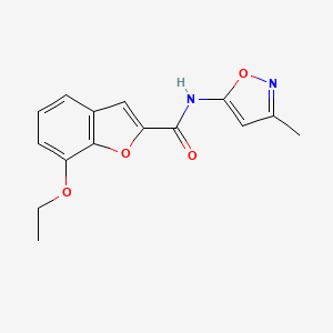 molecular formula C15H14N2O4 B6534641 7-ethoxy-N-(3-methyl-1,2-oxazol-5-yl)-1-benzofuran-2-carboxamide CAS No. 1021250-29-2
