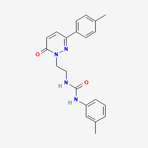 molecular formula C21H22N4O2 B6534671 1-(3-methylphenyl)-3-{2-[3-(4-methylphenyl)-6-oxo-1,6-dihydropyridazin-1-yl]ethyl}urea CAS No. 1021224-85-0