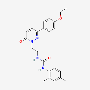 molecular formula C23H26N4O3 B6534680 1-(2,4-dimethylphenyl)-3-{2-[3-(4-ethoxyphenyl)-6-oxo-1,6-dihydropyridazin-1-yl]ethyl}urea CAS No. 1049205-37-9