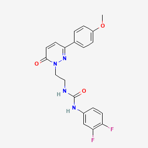 molecular formula C20H18F2N4O3 B6534686 1-(3,4-difluorophenyl)-3-{2-[3-(4-methoxyphenyl)-6-oxo-1,6-dihydropyridazin-1-yl]ethyl}urea CAS No. 1049189-23-2