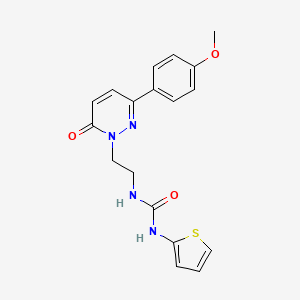 molecular formula C18H18N4O3S B6534692 1-{2-[3-(4-methoxyphenyl)-6-oxo-1,6-dihydropyridazin-1-yl]ethyl}-3-(thiophen-2-yl)urea CAS No. 1049242-97-8