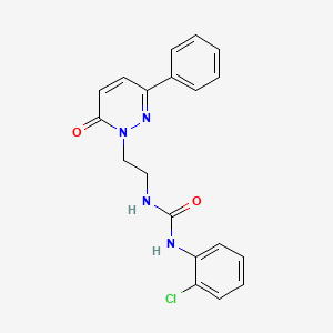 molecular formula C19H17ClN4O2 B6534700 1-(2-chlorophenyl)-3-[2-(6-oxo-3-phenyl-1,6-dihydropyridazin-1-yl)ethyl]urea CAS No. 1049255-55-1