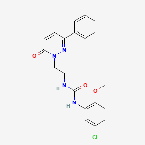 molecular formula C20H19ClN4O3 B6534702 1-(5-chloro-2-methoxyphenyl)-3-[2-(6-oxo-3-phenyl-1,6-dihydropyridazin-1-yl)ethyl]urea CAS No. 1021214-39-0