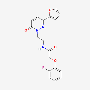 molecular formula C18H16FN3O4 B6534709 2-(2-fluorophenoxy)-N-{2-[3-(furan-2-yl)-6-oxo-1,6-dihydropyridazin-1-yl]ethyl}acetamide CAS No. 1049260-08-3