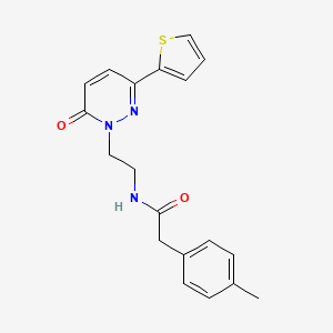 molecular formula C19H19N3O2S B6534724 2-(4-methylphenyl)-N-{2-[6-oxo-3-(thiophen-2-yl)-1,6-dihydropyridazin-1-yl]ethyl}acetamide CAS No. 1049174-24-4
