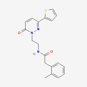 molecular formula C19H19N3O2S B6534731 2-(2-methylphenyl)-N-{2-[6-oxo-3-(thiophen-2-yl)-1,6-dihydropyridazin-1-yl]ethyl}acetamide CAS No. 1049263-09-3