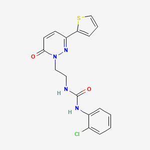 molecular formula C17H15ClN4O2S B6534755 1-(2-chlorophenyl)-3-{2-[6-oxo-3-(thiophen-2-yl)-1,6-dihydropyridazin-1-yl]ethyl}urea CAS No. 1049225-96-8
