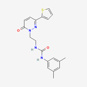 molecular formula C19H20N4O2S B6534761 1-(3,5-dimethylphenyl)-3-{2-[6-oxo-3-(thiophen-2-yl)-1,6-dihydropyridazin-1-yl]ethyl}urea CAS No. 1049260-78-7
