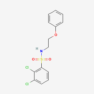 molecular formula C14H13Cl2NO3S B6534795 2,3-dichloro-N-(2-phenoxyethyl)benzene-1-sulfonamide CAS No. 1105220-51-6