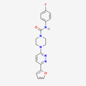 molecular formula C19H18FN5O2 B6534805 N-(4-fluorophenyl)-4-[6-(furan-2-yl)pyridazin-3-yl]piperazine-1-carboxamide CAS No. 1049263-97-9