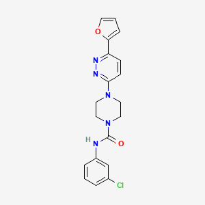 molecular formula C19H18ClN5O2 B6534814 N-(3-chlorophenyl)-4-[6-(furan-2-yl)pyridazin-3-yl]piperazine-1-carboxamide CAS No. 1049225-12-8