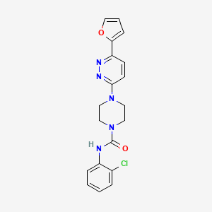 molecular formula C19H18ClN5O2 B6534816 N-(2-chlorophenyl)-4-[6-(furan-2-yl)pyridazin-3-yl]piperazine-1-carboxamide CAS No. 1049175-88-3