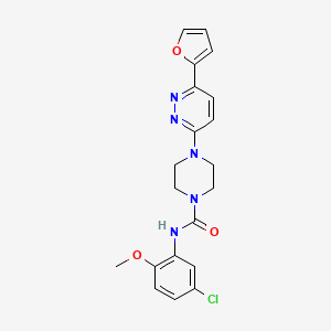 molecular formula C20H20ClN5O3 B6534835 N-(5-chloro-2-methoxyphenyl)-4-[6-(furan-2-yl)pyridazin-3-yl]piperazine-1-carboxamide CAS No. 1049176-12-6